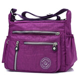 Rural Style Waterproof Nylon Messenger Bags Large Capacity Lady's Crossbody Bag