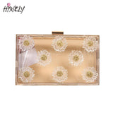Clear Transparent Crossbody Bag Acrylic Handbags Small Chain Square Bag