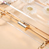 Clear Transparent Crossbody Bag Acrylic Handbags Small Chain Square Bag