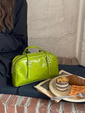 Vintage Green PU Leather Tote Handbag