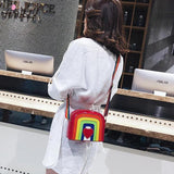 Rainbow Love Shoulder Bag Ladies Matching Messenger Handbag