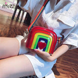 Rainbow Love Shoulder Bag Ladies Matching Messenger Handbag