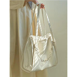 Women's Leather Drawstring Bucket Bag Large Capacity HandBag