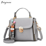 Autumn Winter Women's Bag Small Square Bag Lovely Pendant
