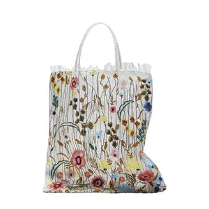 Summer Style Mesh Embroidery Flowers Clear Shoulder Bag BG1910