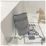 Diamonds Shoulder Bag Silver Crossbody Handbag