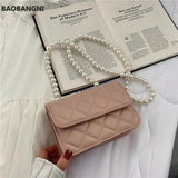 Beaded Shoulder Belt PU Leather Crossbody Bag for Women Totes Shoulder Bag