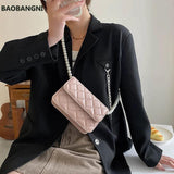 Beaded Shoulder Belt PU Leather Crossbody Bag for Women Totes Shoulder Bag
