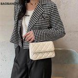 Beaded Shoulder Belt PU Leather Crossbody Bag for Women Totes Shoulder Bag