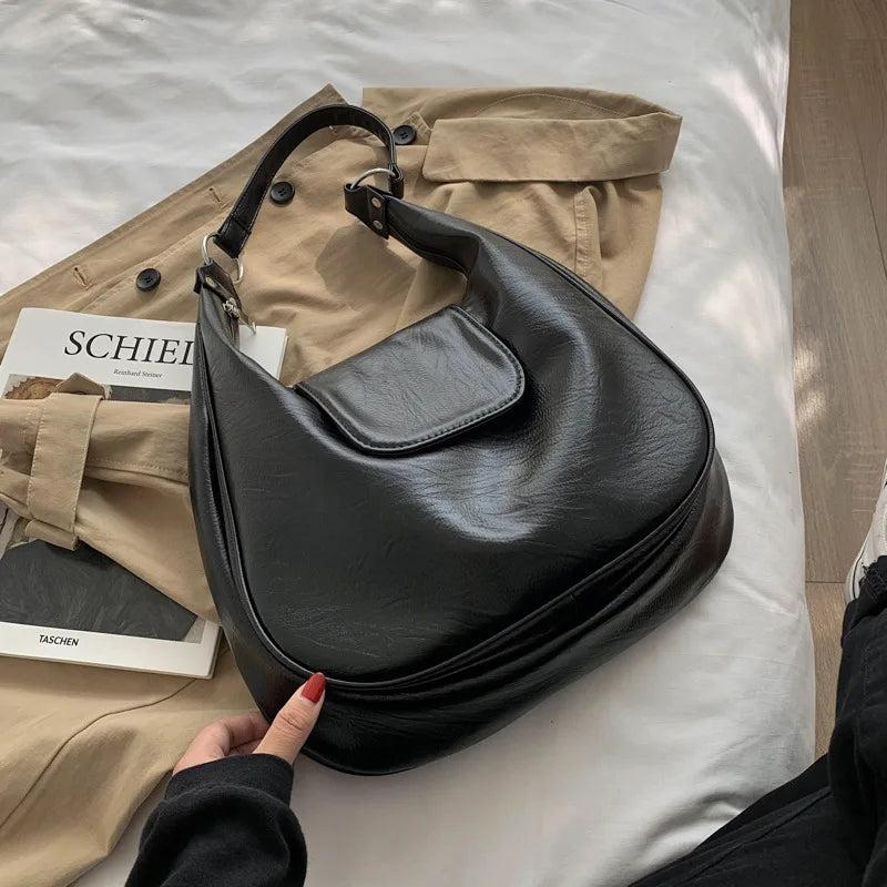 PU Leather Women Shoulder Hobo Bags Large Capacity Crossbody Bags
