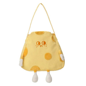 Yellow Cheese Canvas Villain Outdoor Shopping Girl Party Small Bag