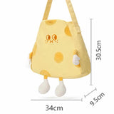 Yellow Cheese Canvas Villain Outdoor Shopping Girl Party Small Bag