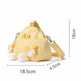Yellow Cheese Canvas Villain Outdoor Shopping Girl Party Small Bag