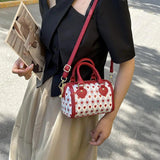 Red Heart Women's Hand Pillow Bag Retro Female Clutch Purse