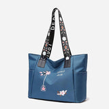 Waterproof Oxford Shoulder Bag Embroidery Women Handbag Totes