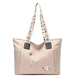 Waterproof Oxford Shoulder Bag Embroidery Women Handbag Totes