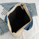 Canvas Shoulder Bag Large Capacity Travel Shopping Tote