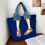 Canvas Shoulder Bag Large Capacity Travel Shopping Tote