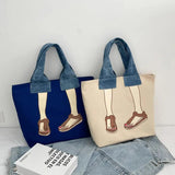 Canvas Shoulder Bag Large Capacity Travel Shopping Tote