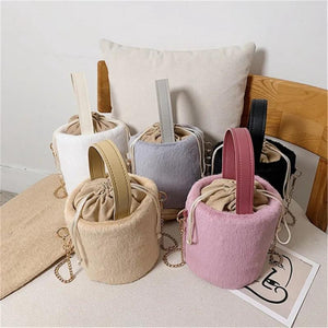 Fur Bucket Bag Wild Lady Candy Shoulder Bag