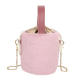 Fur Bucket Bag Wild Lady Candy Shoulder Bag