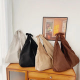 Faux Suede Handbag Casual Shoulder Bag Concealed Carry Large Capacity