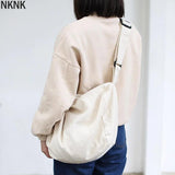 Canvas Shoulder Bag Crossbody Handbag Zipper Eco Book Bag