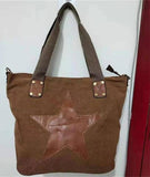 Star Canvas Shoulder Bags Casual Large Size Travel Bags