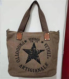 Star Canvas Shoulder Bags Casual Large Size Travel Bags