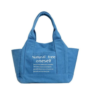 Canvas Shoulder Bag Women's Handbag Large Shopper Tote Pure Cotton Portable Bag