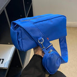 Canvas Gym Crossbody Bag Unisex Nylon Handbags Large Yoga Exercise Bag