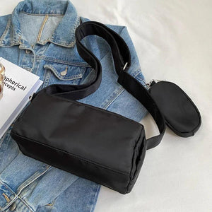 Canvas Gym Crossbody Bag Unisex Nylon Handbags Large Yoga Exercise Bag