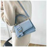 Square Shoulder Bag PU Leather Women Handbag Purse