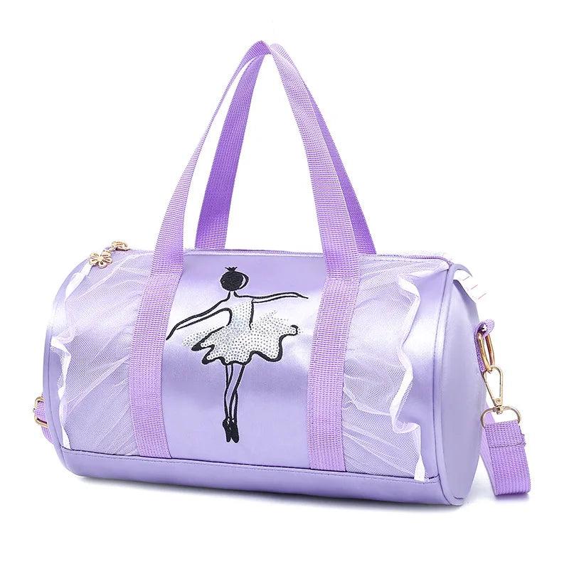 Girls Ballet Lace Bag Dance Gymnastic Handbag Large Capacity Tote