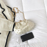 Beaded Frame Evening Clutch Bag Women's Handbag Small Tote