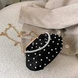 Beaded Frame Evening Clutch Bag Women's Handbag Small Tote