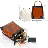 Clear Bucket Bag Transparent Shoulder Handbag Casual Shopping Scarves Messenger