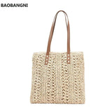 Summer Beach Straw Shoulder Bag Women Handbag Purse Tote