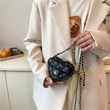 Small Women Heart Shoulder Bag Mini PU Leather Crossbody Bags Handbag