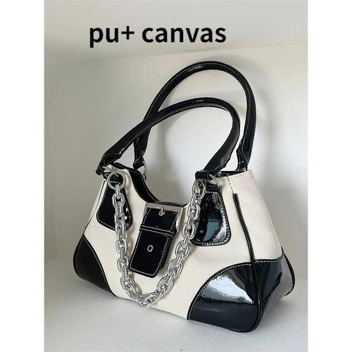 Y2k Tote Purse Handbags Vintage Sweet Girls Canvas Underarm Bag