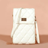 Lingge Pattern Shoulder Bag Women Small Crossbody Messenger Daily Clutch