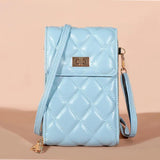 Lingge Pattern Shoulder Bag Women Small Crossbody Messenger Daily Clutch
