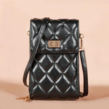 Lingge Pattern Shoulder Bag Women Small Crossbody Messenger Daily Clutch