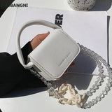 Mini Square Tote bag Summer PU Leather Women's Handbag Shoulder Messenger