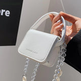 Mini Square Tote bag Summer PU Leather Women's Handbag Shoulder Messenger
