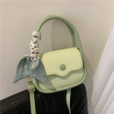Women's PU Leather Handbag Small Square Bag Messenger Bag