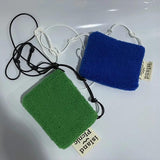 Faux Fur Hair Lamb Velvet Messenger Bag Small Bag Plush Shoulder Green