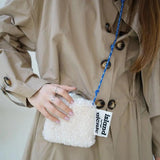 Faux Fur Hair Lamb Velvet Messenger Bag Small Bag Plush Shoulder Green