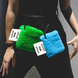 Faux Fur Hair Lamb Velvet Messenger Bag Small Bag Plush Shoulder Green