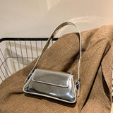 Silver Laser Women Armpit Bag Shoulder Bags